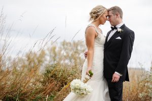 Winery Themed Wedding Bride and Groom