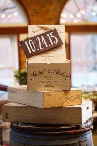 Wine and Winery Themed Wedding Table Favors Wine Boxes