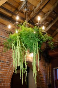 Winery Themed Wedding Chandelier Event Space