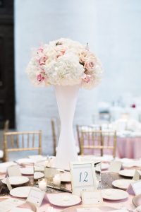 Stately pink Wedding Table Centerpiece