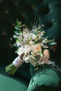 Emerald and Gold themed Wedding Bouquet