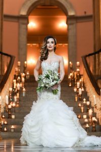 Emerald and Gold themed Bride Portrait Finer Things Event Space