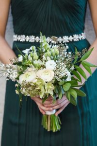 Emerald and Gold themed Finer Things Bride Bouquet