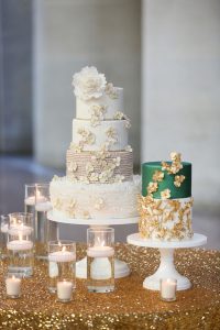 Emerald and Gold themed Finer Things Event Planning Cakes