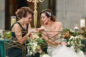 Emerald and Gold themed Wedding Bride by Finer Things Event Planning
